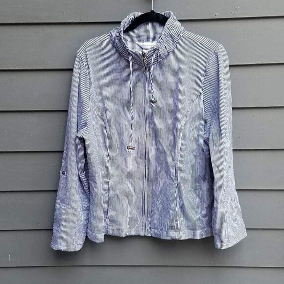 Christopher & Banks Striped Outer Wear Jacket Size XL - Picture 3 of 14